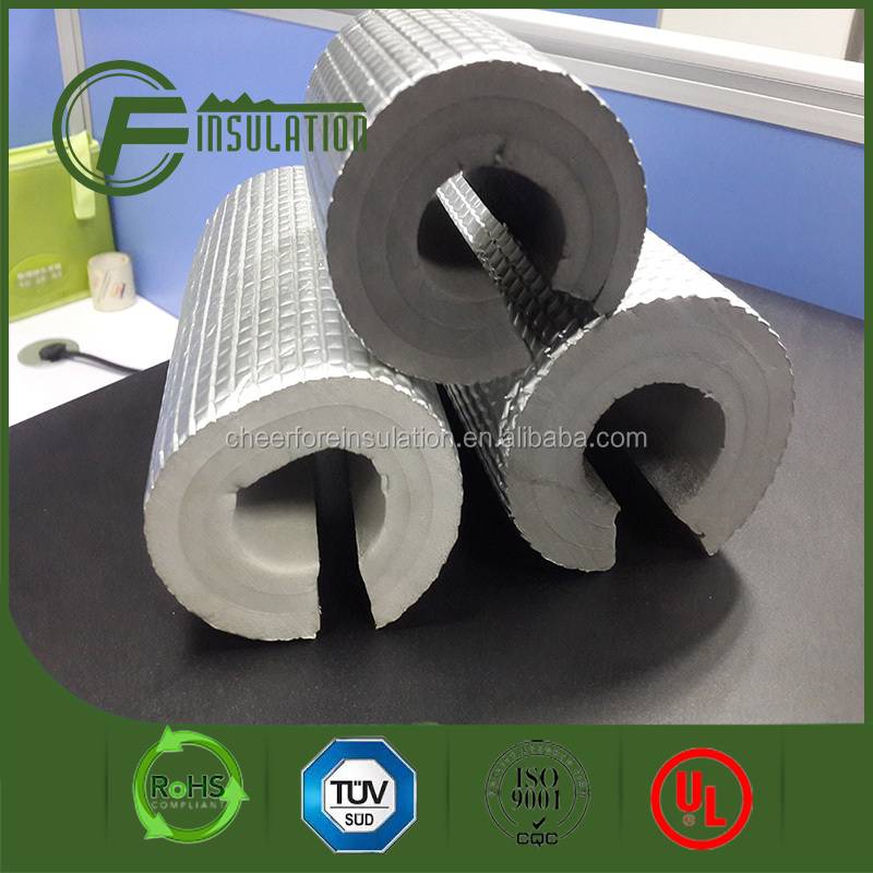 Weter Pipe Insulation Material Faced With Aluminum Foil Polyethylene Foam Insulation Tube